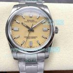 AAA Copy Rolex Oyster Perpetual Stainless Steel Beige Dial Watch 36mm 